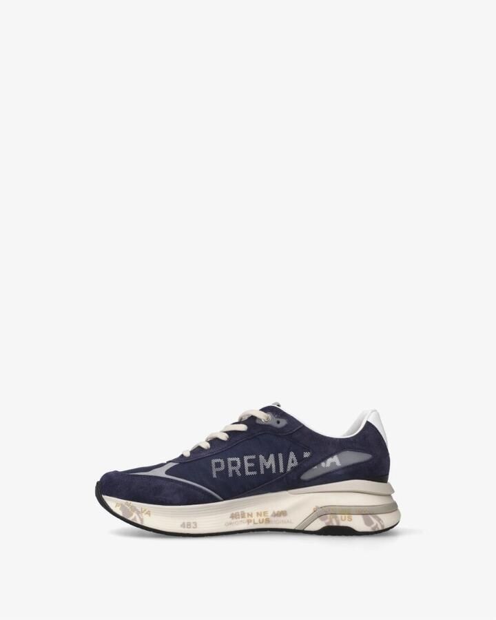 PREMIATA Lage Sneakers Heren Moerun Textiel Blauw - Foto 7