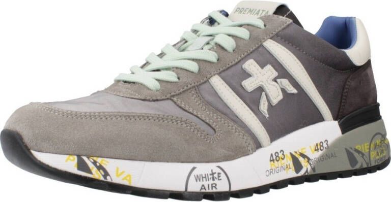 Premiata Grijze Lander Sneakers met Gekleurde Zool Multicolor Heren - Foto 12