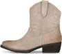 POELMAN Suède westernlaars met rits Beige Suede Western Dames - Thumbnail 2