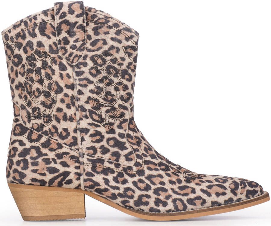 PS Poelman SmileFavorites Dames Cowboylaarzen met Hak Zwart Suéde