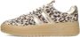 PS Poelman Anemone leren sneakers met panterprint beige - Thumbnail 4