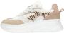 PS Poelman Jana chunky leren sneakers oudroze wit - Thumbnail 2