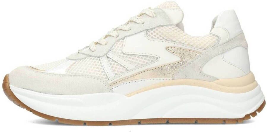 PS Poelman CHARU Dames Sneakers Wit Met Beige Combinatie - Foto 2