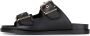 PS Poelman Aran leren slippers met studs zwart - Thumbnail 2