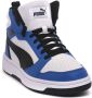 Puma Rebound v6 Mid V6 Mid sneakers wit zwart kobaltblauw Imitatieleer 35.5 - Thumbnail 5