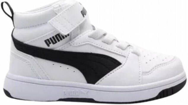 Puma Rebound V6 Mid sneakers wit zwart Jongens Meisjes Imitatieleer Meerkleurig 29 - Foto 7