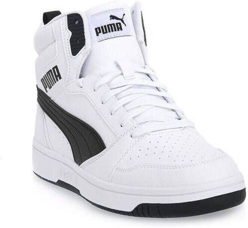 Puma Rebound v6 Mid V6 Mid sneakers lichtgrijs donkerblauw rood Jongens Meisjes Imitatieleer 39 - Foto 15