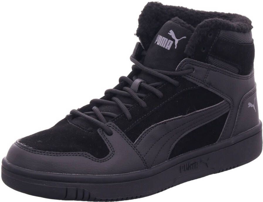 PUMA Rebound LayUp SD Fur Sneakers Unisex Black-CASTLEROCK
