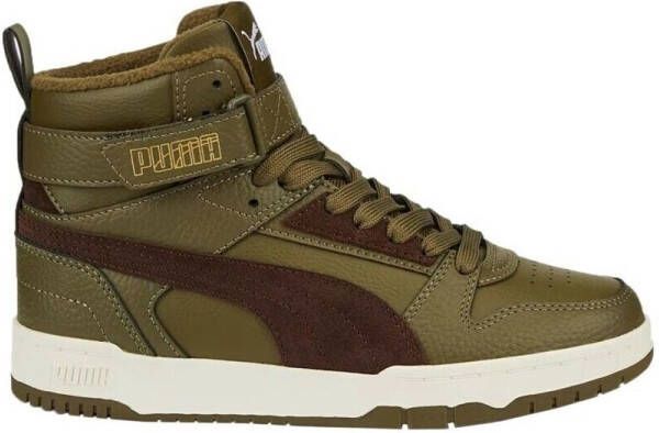 Puma Rebound Game WTR sneakers olijfgroen donkerbruin goudkleurig - Foto 2