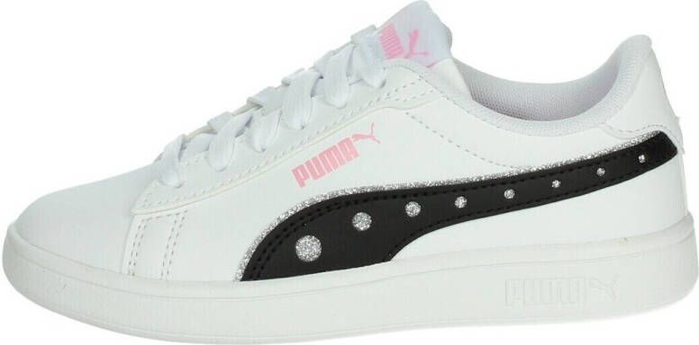 Puma Smash 3.0 Dance Party sneakers wit lila zwart Jongens Meisjes Imitatieleer 28 - Foto 4