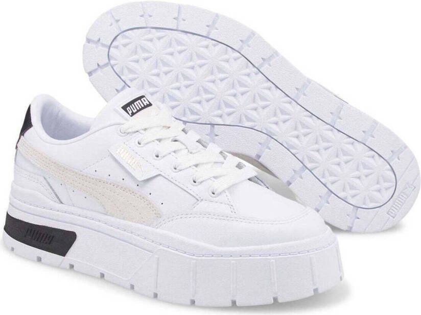 Puma Mayze Stack sneaker van leer met suède details - Foto 7
