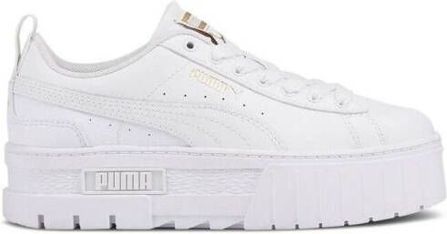 Puma Mayze Lth leren sneakers wit goud Meisjes Leer Meerkleurig 35.5 - Foto 5