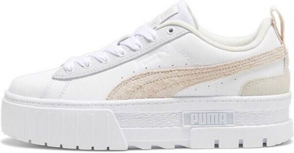 Puma Sneakers van leer met contrastgarnering model 'Mayze'