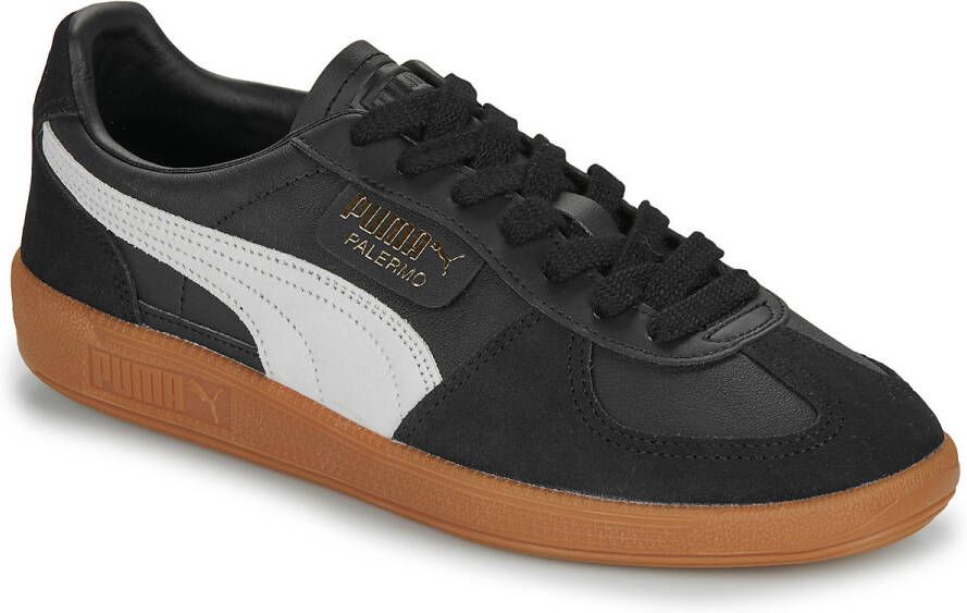 Puma Palermo Lth Black Feather Gray Gum Zwart Leer Lage sneakers Unisex - Foto 11