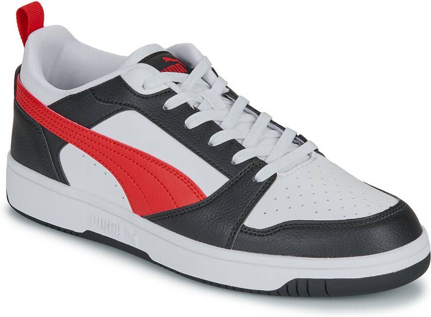 PUMA Rebound V6 Lo Jr Unisex Sneakers White-For All Time Red- Black - Foto 8