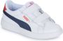 Puma Smash 3.0 sneakers wit donkerblauw rood Imitatieleer 33 - Thumbnail 4
