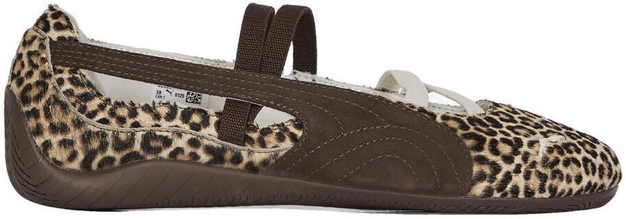 PUMA Ballerina met riempjes 'Speedcat Wild' chocoladebruin lichtbruin