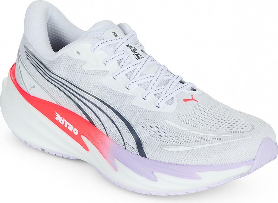 Puma Velocity Nitro 5 mesh hardloopschoenen wit oranje - Foto 5