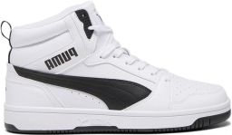 Puma Rebound v6 Mid V6 Mid sneakers lichtgrijs donkerblauw rood Imitatieleer 39
