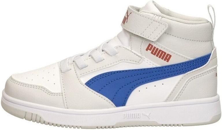 PUMA Rebound V6 Mid AC+ PS Unisex Sneakers White-Vivid Blue-Feather Gray - Foto 2
