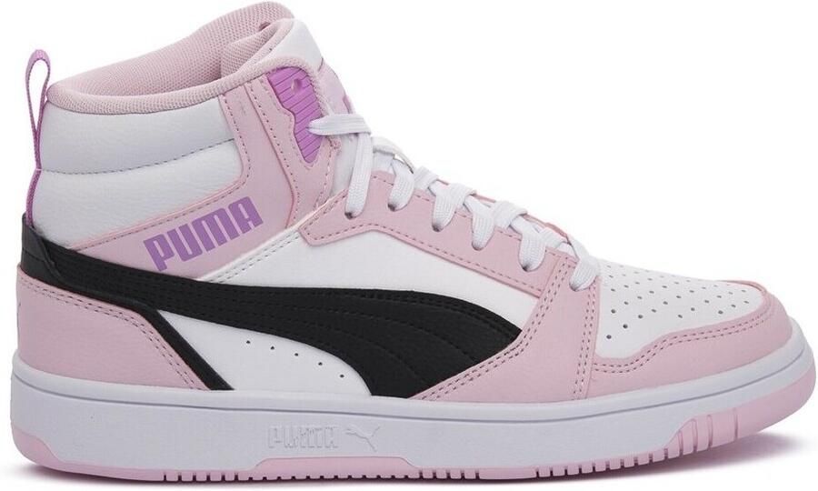 PUMA Rebound V6 Mid Jr Unisex Sneakers White- Black-Pearl Pink - Foto 2