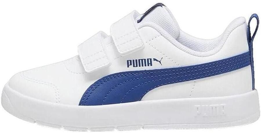 Puma Lage Sneakers Baskets basses Courtflex V3 V blanches avec accents bleus