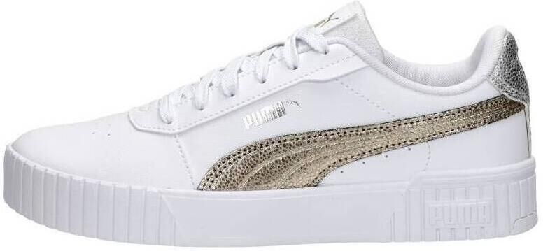 PUMA Carina 2.0 Metallic Shine Dames Sneakers White- Gold- Silver - Foto 6
