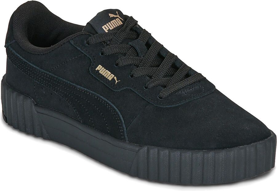 PUMA Carina 3.0 SD damestrainers leren schoenen 400721 01 Black-Gold - Foto 3