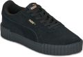 PUMA Carina 3.0 SD damestrainers leren schoenen 400721 01 Black-Gold - Zwart