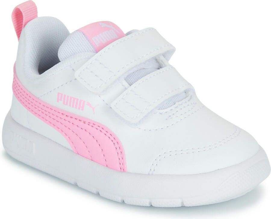 PUMA Courtflex V3 V Schoenen Wit Roze - Foto 3