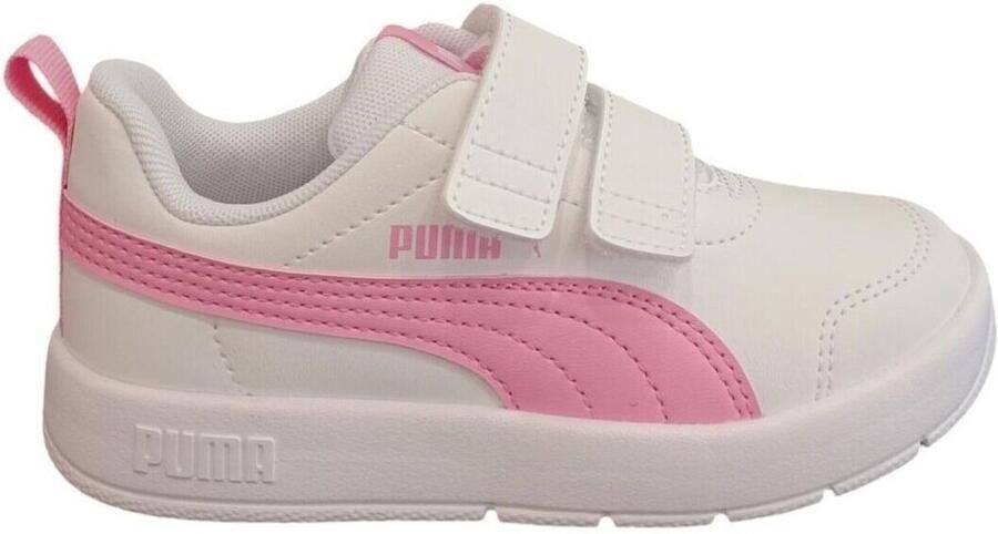 PUMA Courtflex V3 V Schoenen Wit Roze - Foto 4