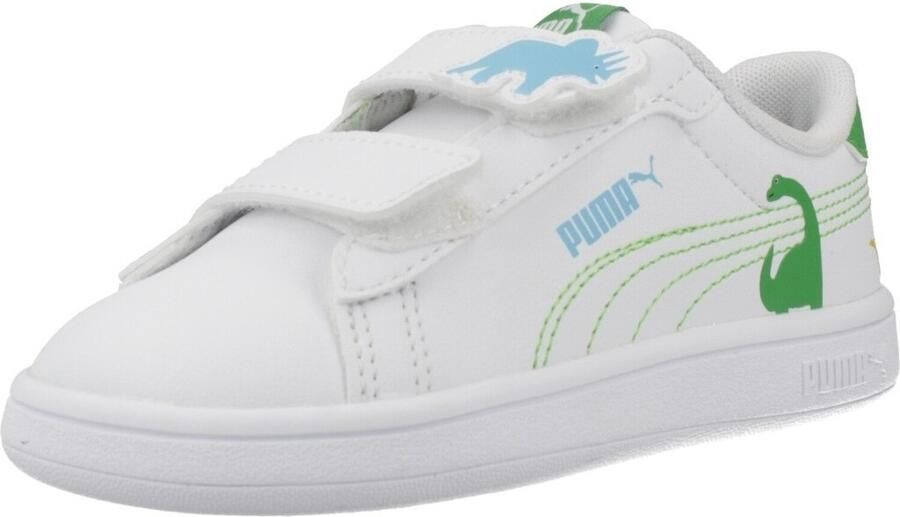 PUMA Smash 3.0 Dino V INF jongens sneakers wit - Foto 2