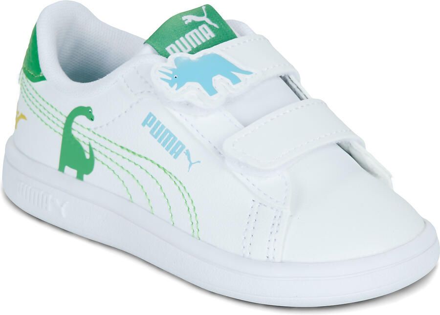 PUMA Smash 3.0 Dino V INF jongens sneakers wit - Foto 3