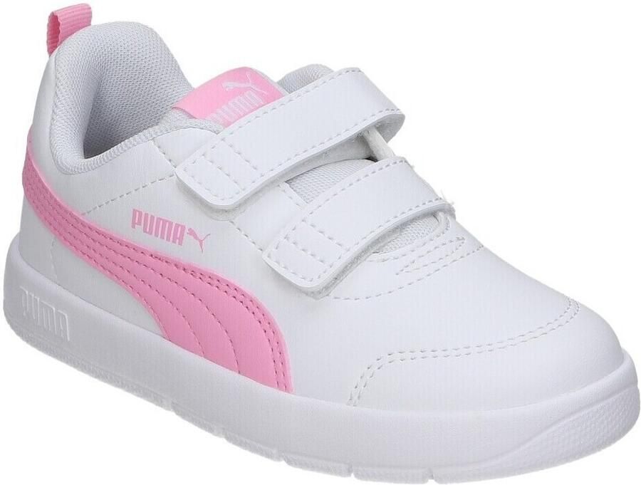 PUMA Courtflex V3 V Schoenen Wit Roze - Foto 3