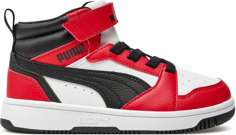 Puma Rebound v6 Mid V6 Mid sneakers wit zwart rood Imitatieleer 29 - Foto 12