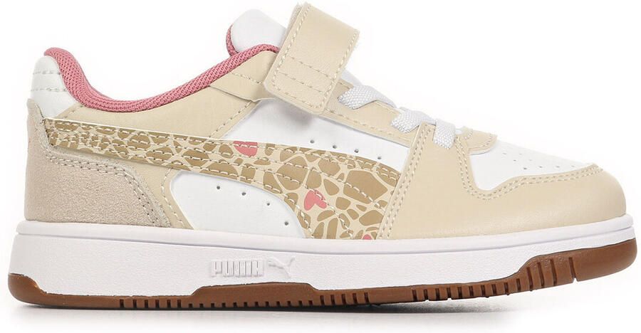 Puma Rebound Slam sneakers met panterprint ecru wit - Foto 9