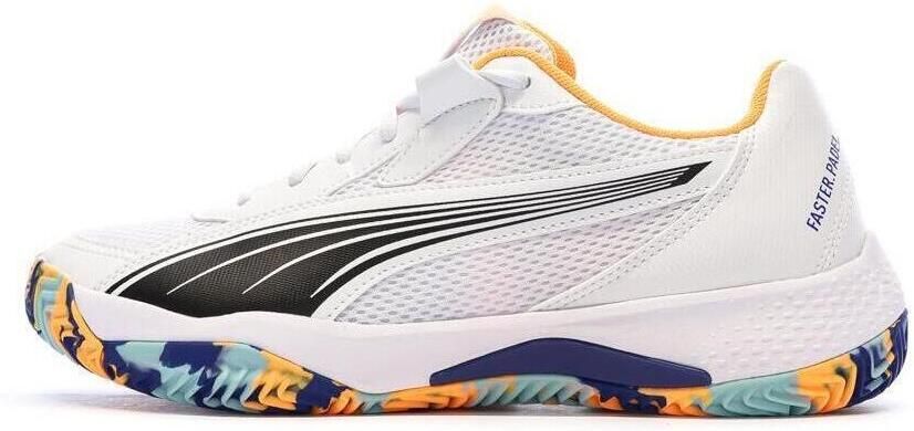 PUMA Schuhe Low Nova Court 108287 White- Black-Vivid Blue-Heat Fire - Foto 6