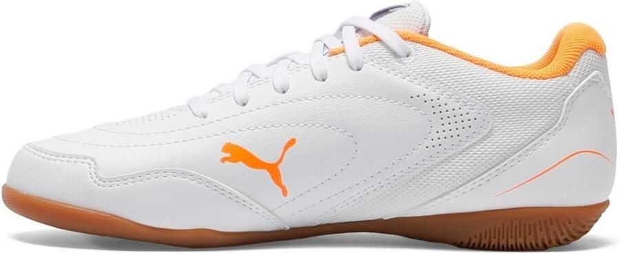 PUMA Kinder Truco IV JR Voetbalschoen Sneaker 108970 01 White Orange Vibrant Silver - Foto 2