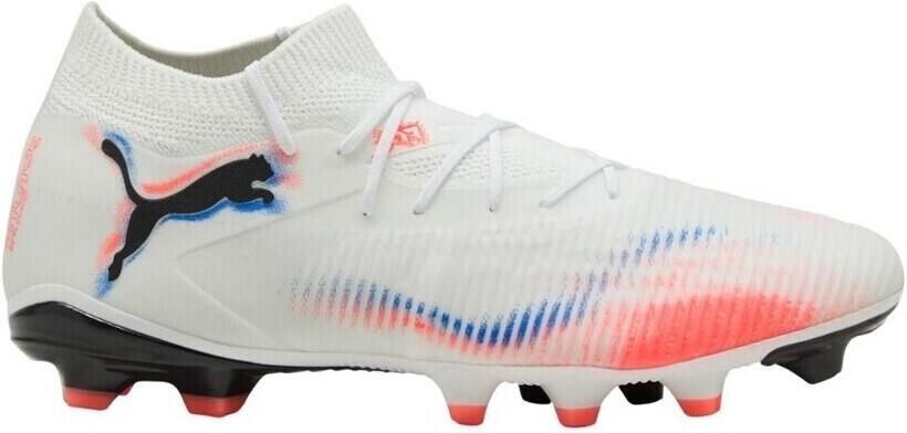 PUMA Future 8 Match Gras Kunstgras Voetbalschoenen (MG) Wit Felrood Blauw - Foto 5