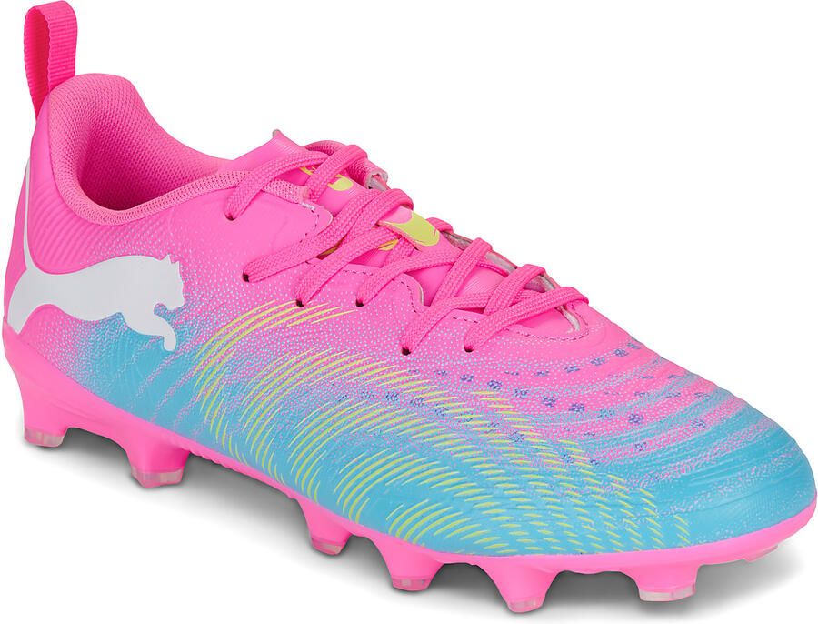 PUMA FUTURE 9 PLAY FG AG Jr Unisex Sportschoenen Poison Pink-Sun Stream-Bright Aqua- White - Foto 2