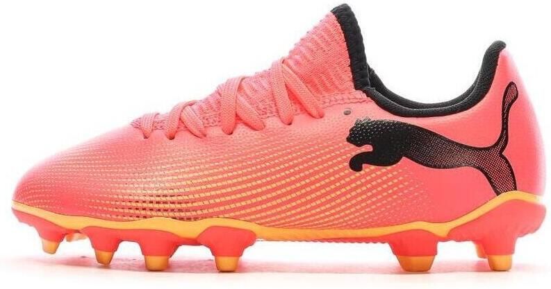 Puma Future 7 Play FG AG Jr. Junior voetbalschoenen roze zwart oranje Imitatieleer 36 - Foto 5