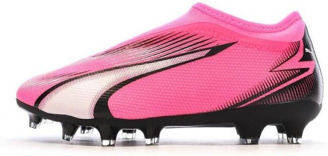 Puma Ultra Match FG AG Junior voetbalschoenen roze wit zwart Imitatieleer 28 - Foto 7