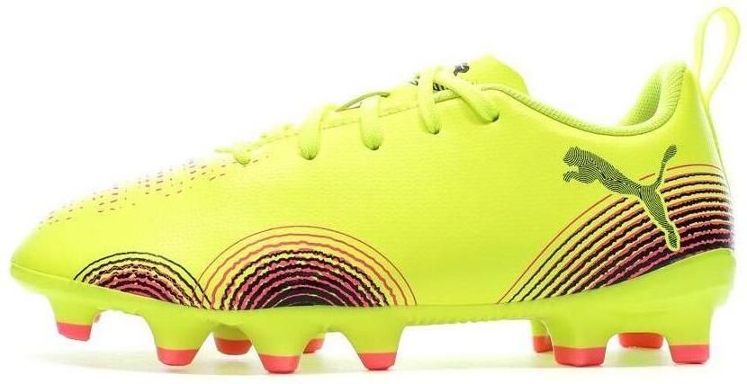 Puma FUTURE 8 PLAY FG AG voetbalschoenen geel zwart oranje - Foto 4