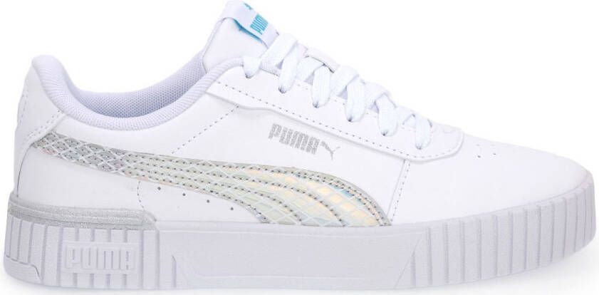 Puma Carina 2.0 Mermaid sneakers wit blauw zilver Meisjes Imitatieleer 36 - Foto 6