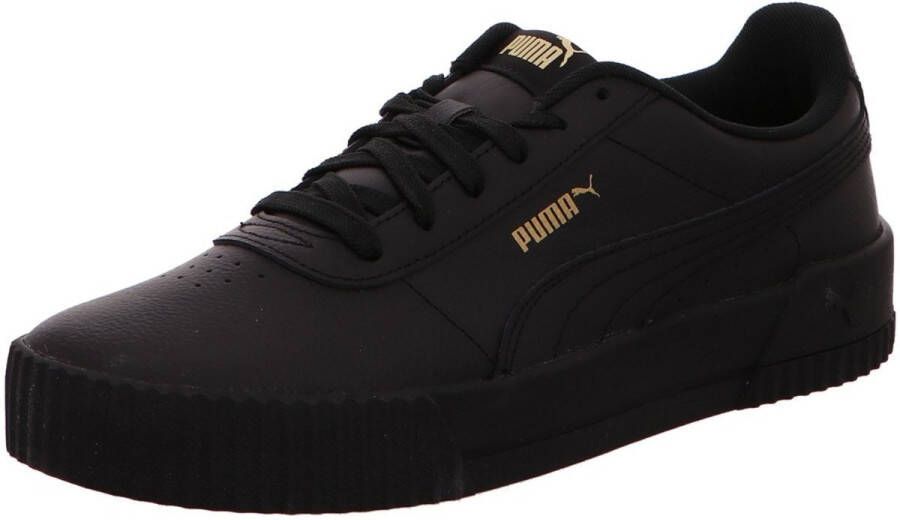PUMA Carina L leren damessneakerschoenen 370325 08 Zwart-goud - Foto 3