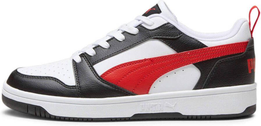 PUMA Rebound V6 Lo Jr Unisex Sneakers White-For All Time Red- Black - Foto 14