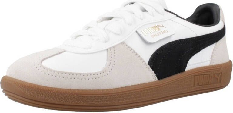 Puma Palermo Lth White Vapor Gray Gum Wit Leer Lage sneakers Unisex - Foto 12
