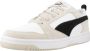Puma Rebound V6 Low sneakers ecru zwart wit - Thumbnail 4