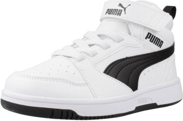 Puma Rebound V6 Mid sneakers wit zwart Imitatieleer Meerkleurig 30 - Foto 5