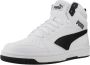 Puma Rebound v6 Mid V6 Mid sneakers lichtgrijs donkerblauw rood Jongens Meisjes Imitatieleer 39 - Thumbnail 6